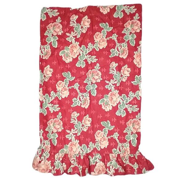 Vintage RALPH LAUREN POLO Red Floral Twin Sheet Set with Pillow Case - Picture 7 of 8